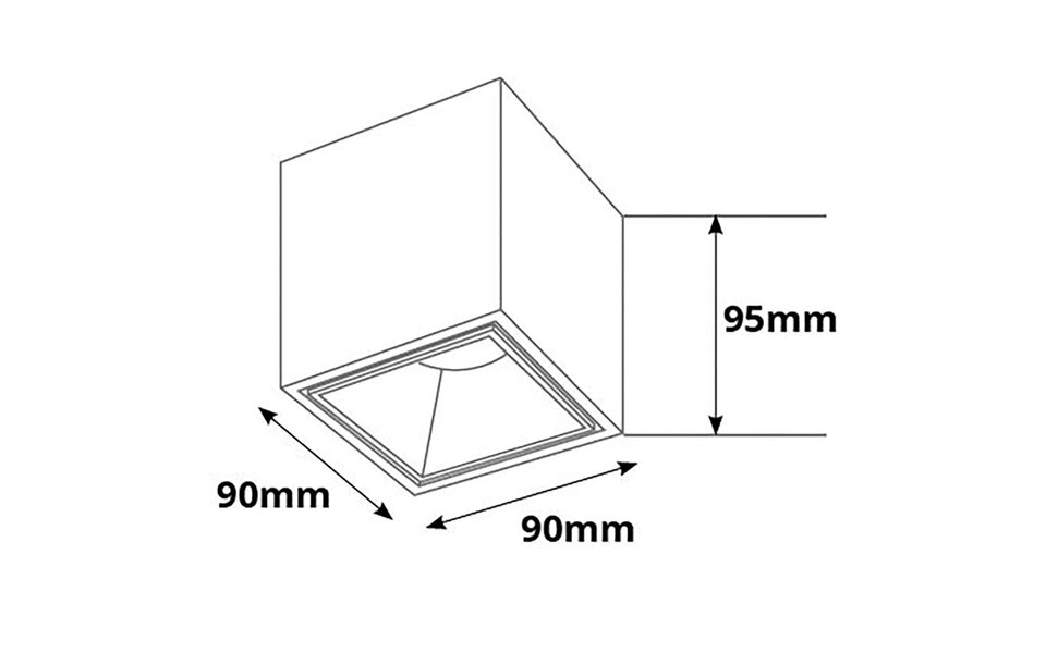HLW LED Pragmi Cliron Pro Surface-Mounted Spotlight GU10 - Recessed, Aluminum, Matte White/Black