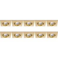 Spot Armatuur 10 Pack - GU10 Fitting - Aluminium & Goud Spot Armatuur 10 Pack - GU10 Fitting - Aluminium & Goud