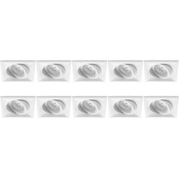 Spot Fixture 10 Pack - GU10 Recessed Spotlight - White Aluminum Spot Fixture 10 Pack - GU10 Recessed Spotlight - White Aluminum