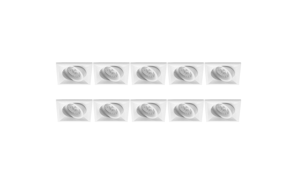 HLW LED Spot Light Fixture 10 Pack - Tiltable GU10 Recessed Spotlight - LED Accessories HLW LED Spot Light Fixture 10 Pack - Tiltable GU10 Recessed Spotlight - LED Accessories