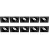 Spot Armatuur 10 Pack - GU10 fitting LED toebehoren zwart aluminium