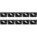 Spot Armatuur 10 Pack - Kantelbaar GU10 fitting LED toebehoren, zwart aluminium