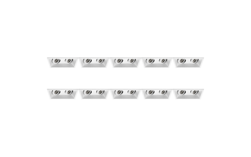 HLW LED Pragmi Zano Pro Spot Fixture 10 Pack - GU10 fitting LED accessories - Tiltable White Aluminum HLW LED Pragmi Zano Pro Spot Fixture 10 Pack - GU10 fitting LED accessories - Tiltable White Aluminum