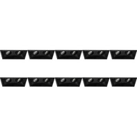 Spot Fixture 10 Pack - GU10 fitting - tiltable black aluminum