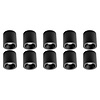 Surface-mounted spotlight 10 Pack - GU10 Fitting - Matte Black Aluminum