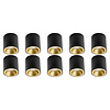 Surface-mounted spotlight 10 Pack - GU10 fitting - Matte black/gold - LED accessories