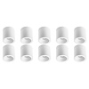 Surface-mounted spotlight 10-pack - Pragmi Cliron Pro - GU10 lamp fitting