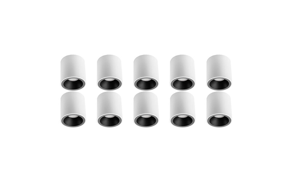 HLW LED Pragmi Cliron Pro Surface-Mounted Spotlight 10 Pack - GU10 Lamp Fitting & LED Accessories HLW LED Pragmi Cliron Pro Surface-Mounted Spotlight 10 Pack - GU10 Lamp Fitting & LED Accessories