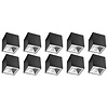 Surface-mounted spotlight 10 Pack - GU10 Lamp Fitting - Matte Black Aluminum