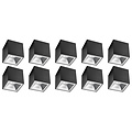 Surface-Mounted Spotlight 10 Pack - Pragmi Cliron Pro - GU10 Fitting - Matte Black Aluminum LED Accessories