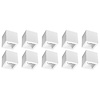 Surface-mounted spotlight 10-pack - GU10 lamp fitting - Matte white aluminum