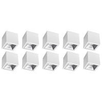 Opbouwspot 10 Pack - Pragmi Cliron Pro - GU10 Lamp Fitting