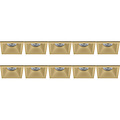 Spotlight Fixture 10 Pack - Pragmi Pollon Pro - GU10 fitting LED accessories - Gold aluminum