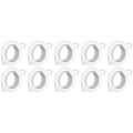 Spot Armatuur 10 Pack - Kantelbare GU10 Inbouwspot Rond Wit Aluminium Ø82mm