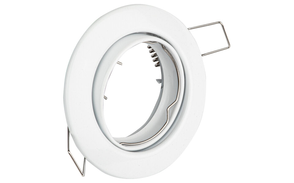 HLW LED Tiltable GU10 Spotlight Fixture - Recessed Round White Aluminum - LED Accessories HLW LED Tiltable GU10 Spotlight Fixture - Recessed Round White Aluminum - LED Accessories