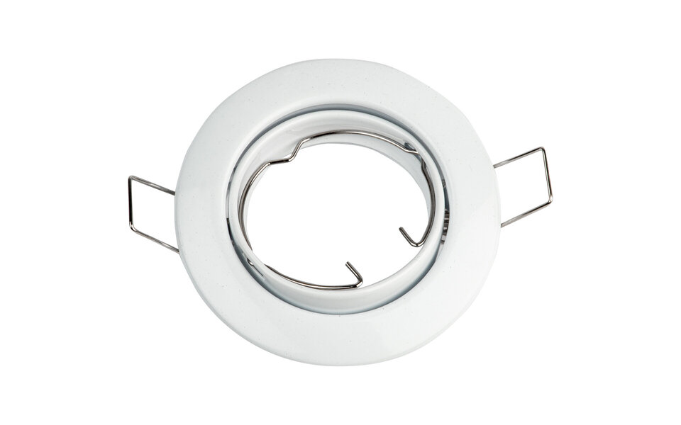 HLW LED Tiltable GU10 Spotlight Fixture - Recessed Round White Aluminum - LED Accessories HLW LED Tiltable GU10 Spotlight Fixture - Recessed Round White Aluminum - LED Accessories