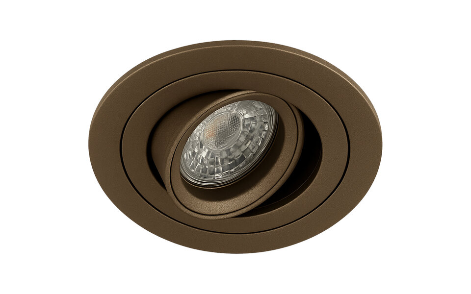 HLW LED Tiltable Sigmi Luno Pro recessed spotlight - Bronze, cutout size 80mm, incl. GU10 fitting HLW LED Tiltable Sigmi Luno Pro recessed spotlight - Bronze, cutout size 80mm, incl. GU10 fitting