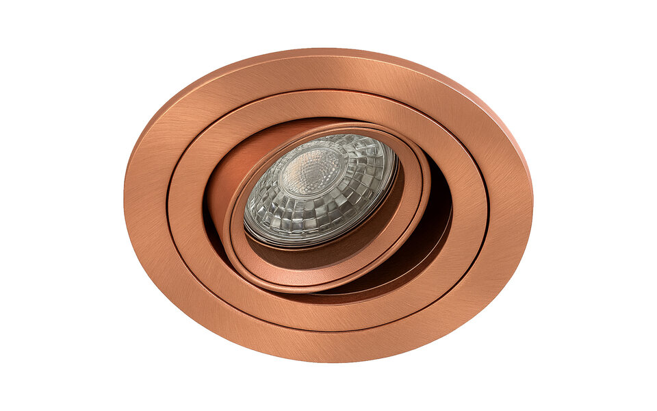 HLW LED Sigmi Luno Pro Inbouwspot 10 Pack - Rond, Kantelbaar, Koper - Met GU10 Fitting