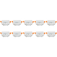 Spot Armatuur 10 Pack - GU10 Inbouwspot Vierkant Wit