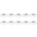 Spot Armatuur 10 Pack - Pragmi Nivas Pro GU10 Inbouwspot - LED Toebehoren