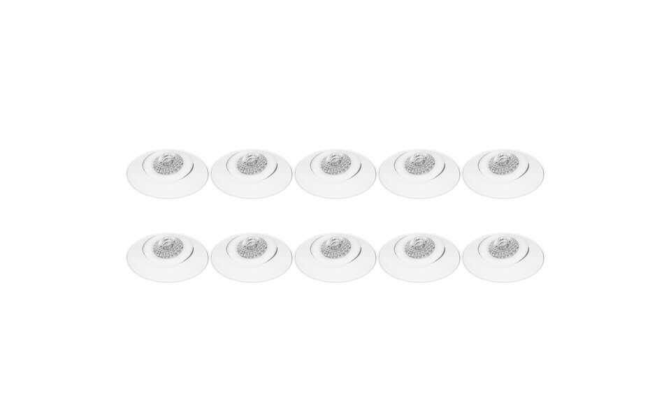 HLW LED Spot Armatuur 10 Pack - Pragmi Nivas Pro GU10 Inbouwspot - LED Toebehoren