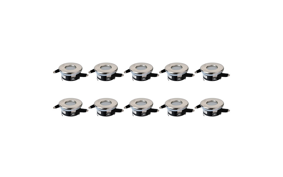 HLW LED Spotlight Fixture 10 Pack - GU10 Recessed Spotlight | Waterproof IP65 LED Accessories