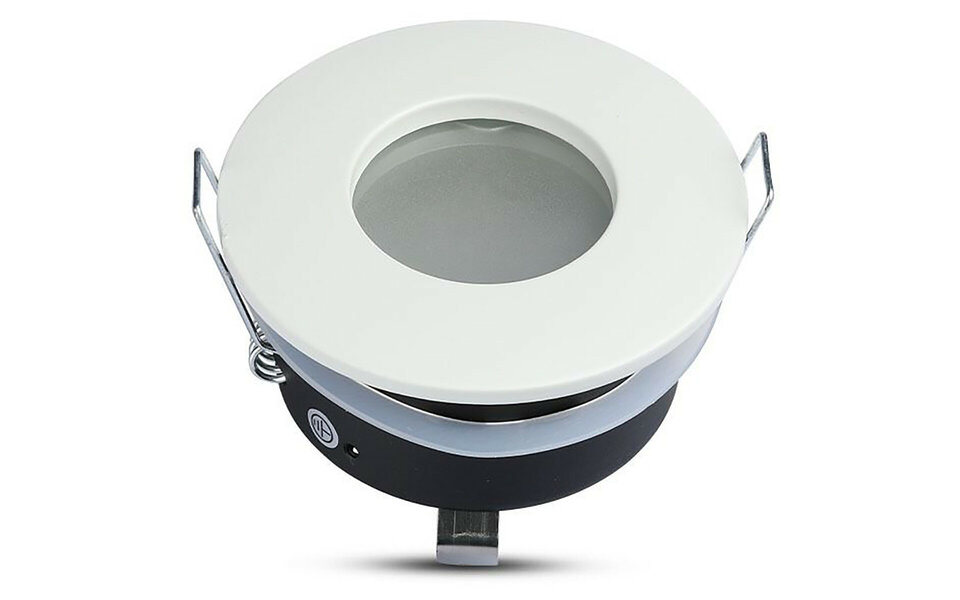 HLW LED Spotlight Fixture 10 Pack - GU10 Fitting LED Accessories - Waterproof IP65, Round, White