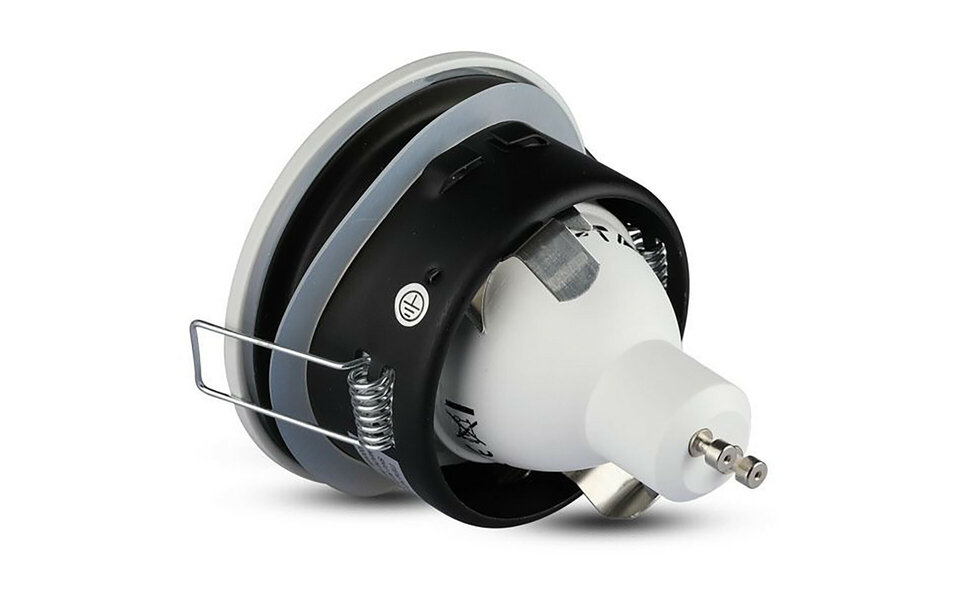 HLW LED Spotlight Fixture 10 Pack - GU10 Fitting LED Accessories - Waterproof IP65, Round, White