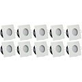Spot Armatuur 10 Pack - Waterdicht IP65 - Vierkant - Aluminium - Zonder GU10 fitting Spot Armatuur 10 Pack - Waterdicht IP65 - Vierkant - Aluminium - Zonder GU10 fitting