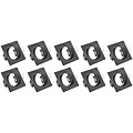 Spot Armatuur 10 Pack - GU10 Inbouwspot - Kantelbaar, Matzwart Aluminium