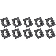 Spotlight Fixture 10 Pack - GU10 Fitting | Tiltable & Matte Black