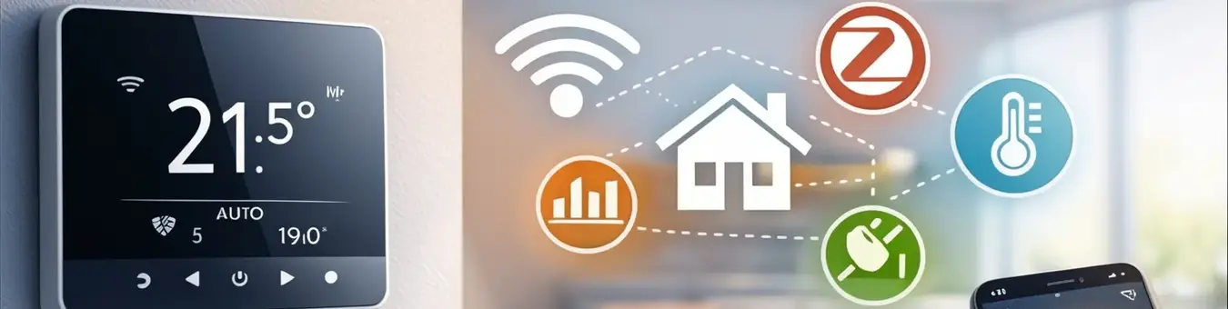 Complete gids voor slimme thermostaten: types, installatie, WiFi vs Zigbee & besparen. Complete gids voor slimme thermostaten: types, installatie, WiFi vs Zigbee & besparen.