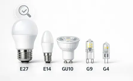 Fitting kiezen: E14 vs E27 vs GU10 vs G9 (incl. G4)