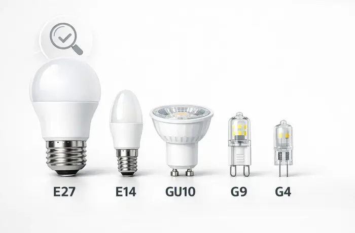 Fitting kiezen: E14 vs E27 vs GU10 vs G9 (incl. G4)