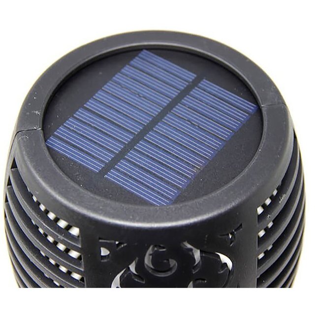 HLW LED LED Solar Priklamp/Fakkel Tuinverlichting met Zonne-energie - Aptoza Torky - Dag en Nacht Sensor - 0.2W - Mat Zwart - Kunststof