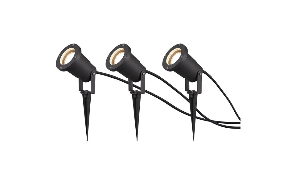 HLW LED Prikspot met Stekker 3 Pack - Trion Ubani - GU10 Fitting - Antraciet - Aluminium HLW LED Prikspot met Stekker 3 Pack - Trion Ubani - GU10 Fitting - Antraciet - Aluminium