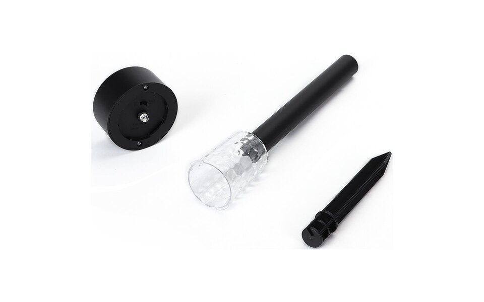 HLW LED LED Priklamp met Zonne-energie - Aigi Colino - 0.06W - Helder/Koud Wit 6500K - Mat Zwart - Kunststof