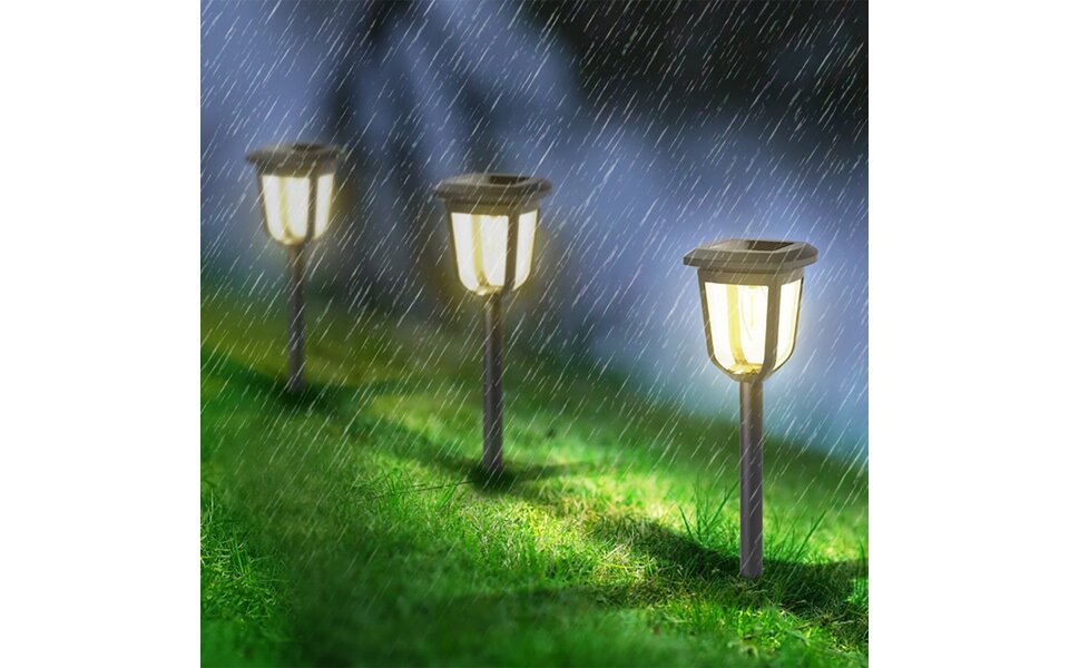 HLW LED LED Priklamp met Zonne-energie - Aigi Colino - 0.06W - Helder/Koud Wit 6500K - Mat Zwart - Kunststof