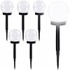 LED Solar Bollen Priklamp - Tuinverlichting op Zonne-energie - Set 6 Stuks - Maxozo Torky - Mat Zwart - Kunststof LED Solar Bollen Priklamp - Tuinverlichting op Zonne-energie - Set 6 Stuks - Maxozo Torky - Mat Zwart - Kunststof