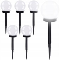 LED Solar Bollen Priklamp - Tuinverlichting op Zonne-energie - Set 6 Stuks - Maxozo Torky - Mat Zwart - Kunststof LED Solar Bollen Priklamp - Tuinverlichting op Zonne-energie - Set 6 Stuks - Maxozo Torky - Mat Zwart - Kunststof