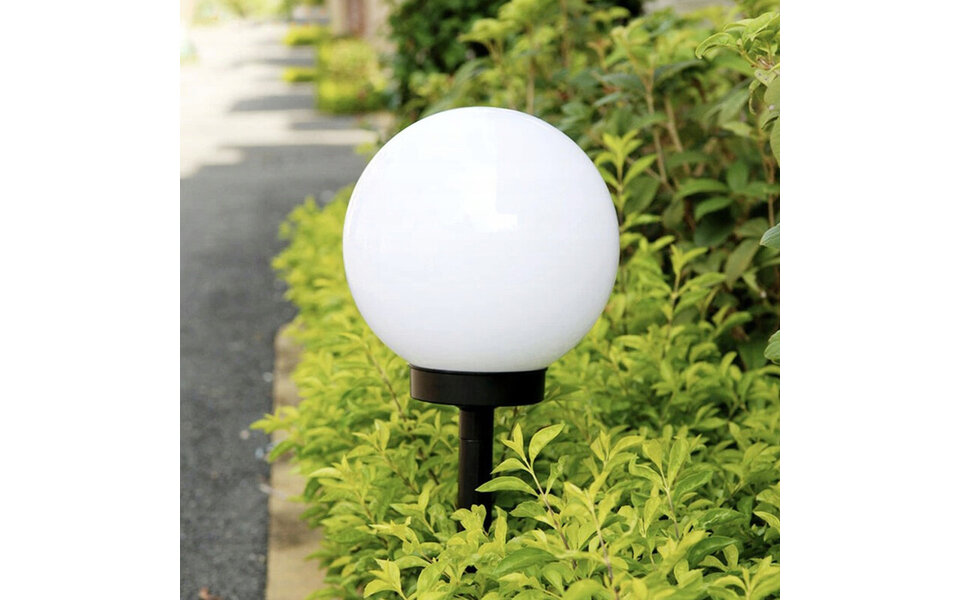 HLW LED LED Solar Bollen Priklamp - Tuinverlichting op Zonne-energie - Set 6 Stuks - Maxozo Torky - Mat Zwart - Kunststof