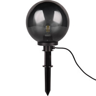 LED Priklamp met Stekker - Trion Lobo - E27 Fitting - Spatwaterdicht IP44 - Zwart - Kunststof - Ø300 LED Priklamp met Stekker - Trion Lobo - E27 Fitting - Spatwaterdicht IP44 - Zwart - Kunststof - Ø300