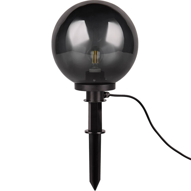 HLW LED LED Priklamp met Stekker - Trion Lobo - E27 Fitting - Spatwaterdicht IP44 - Zwart - Kunststof - Ø300 HLW LED LED Priklamp met Stekker - Trion Lobo - E27 Fitting - Spatwaterdicht IP44 - Zwart - Kunststof - Ø300