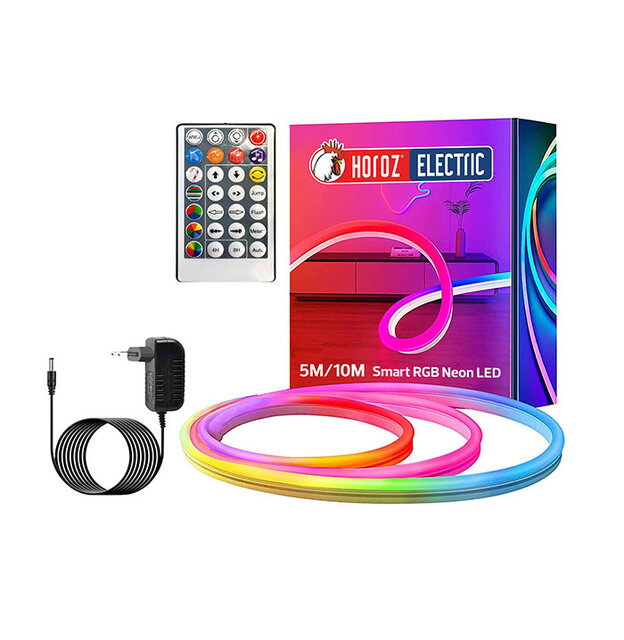 HLW LED HLW LED DIGITAL-5 RGB neon LED strip set | 5 meter | 10W/m | 200 lm/m | IP65 | incl. afstandsbediening