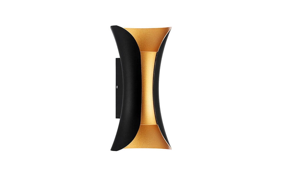 HLW LED HLW LED MARVEL outdoor LED wall light | 10W | 4200K | IP54 | Black & Gold | Neutral white | 517 lm | Aluminium