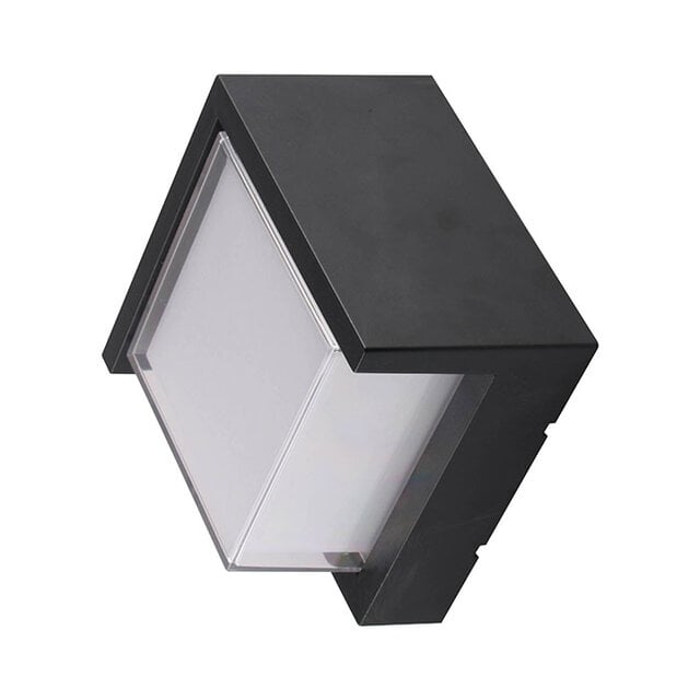 HLW LED HLW LED SUGA LED wandlamp  | Vierkant Compact | 12W | 4200K | IP54 | Neutraal wit | Aluminium