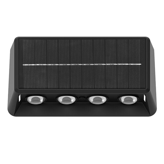 HLW LED HLW LED MALIBU solar LED wandlamp | 8W | 2700K / 4200K / 6500K | IP65 | Instelbaar wit | 80 lm | Kunststof