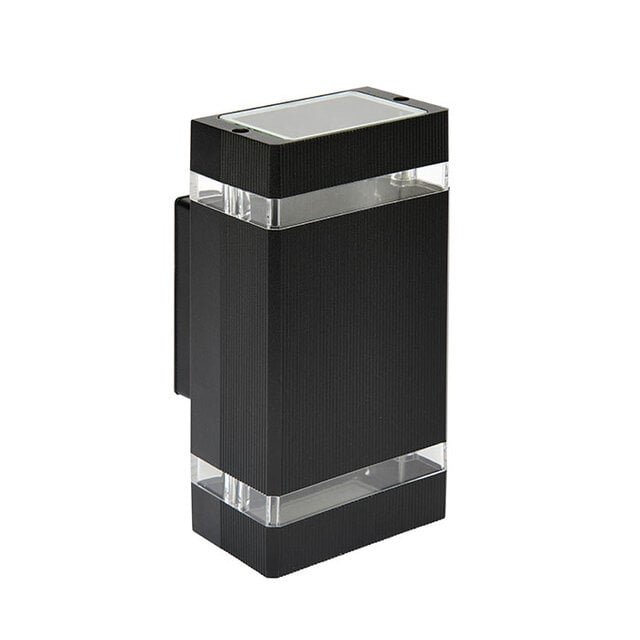 HLW LED HLW LED REGNUM outdoor wall light | Up & Down | 2x GU10 socket | max. 2x10W LED | IP44 | Metaal + glas