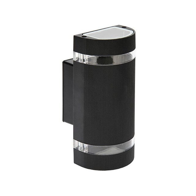 HLW LED HLW LED REGNUM  wandlamp | Up & Down Dubbel | 2x GU10 fitting | max. 2x10W LED | IP44 | Metaal + glas