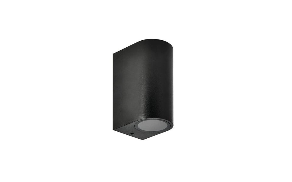 HLW LED HLW LED MAMBA outdoor wall light | Rond | 2x GU10 socket | max. 2x10W LED | IP44 | Black | Metaal + glas